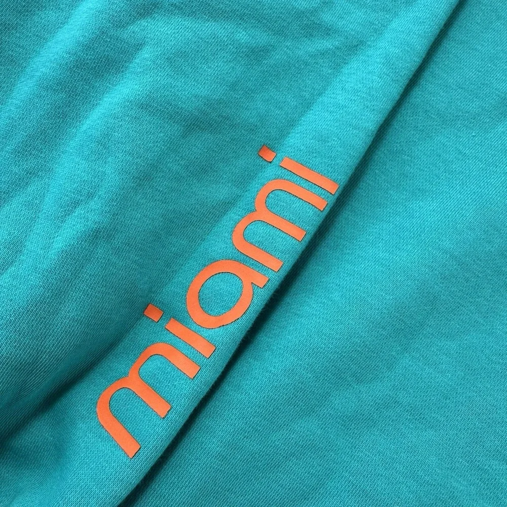 Nike NFL Miami Dolphins Aqua Blue Full-Zip Oversized Boxy Hoodie Mens Sz XL EUC